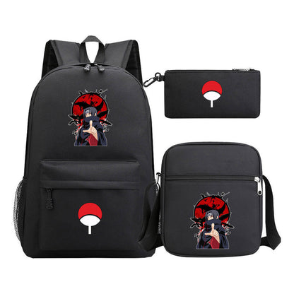 Naruto Starry Sky Youth School Bag Three Piece Set For Boys And Girls Backpack Set