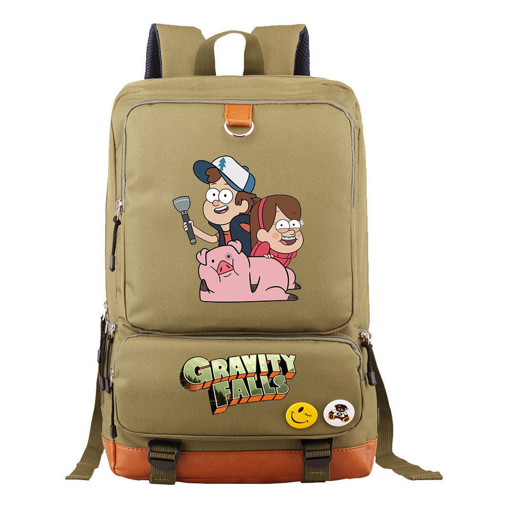 Strange Town Youth Student School Bag Large Capacity Travel Bag Men's And Women's Backpack