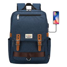 Printed Teenage Student Backpack For Men And Women With Casual Belt Buckle Usb Backpack