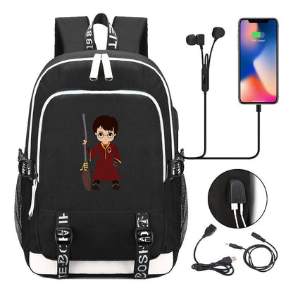 Magic School Youth Student Backpack Usb Men's And Women's Leisure Backpack