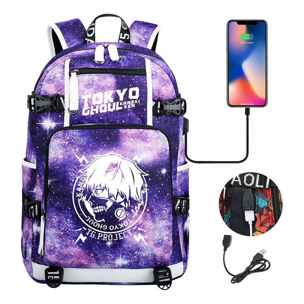 Usb Large Capacity Youth Student Backpack For Leisure Travel Backpack