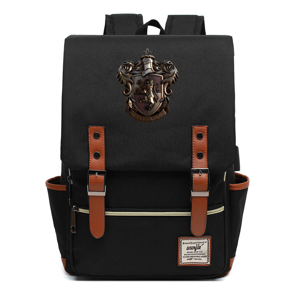 Academy Of Magic Teen Student School Bag Usb Casual Belt Buckle Backpack
