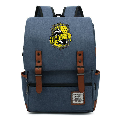 School Of Witchcraft And Wizardry Printed Teenage Student Backpack For Men And Women With Casual Belt Buckle Classic Backpack  43*29*13.5cm