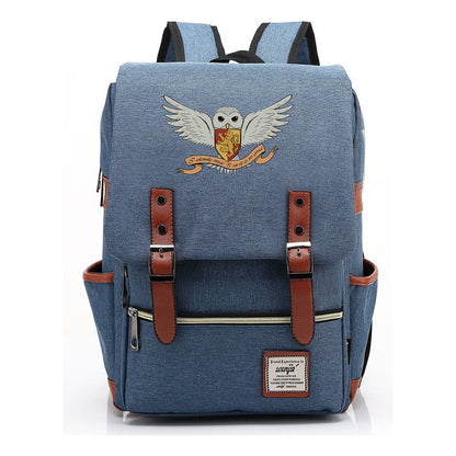 School Of Witchcraft And Wizardry Printed Student Backpack For Men And Women, Casual Belt Buckle, Classic Backpack 43*29*13.5cm