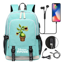 Monster Concert Printed Student Backpack Usb Leisure Backpack