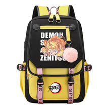 Cartoon Fashion Usb Student Backpack With Casual Woven Strap Flip Back Backpack
