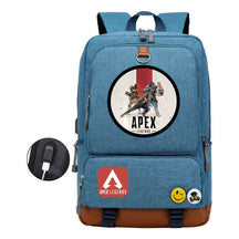 Apex Hero Print Usb Youth School Bag Travel Backpack
