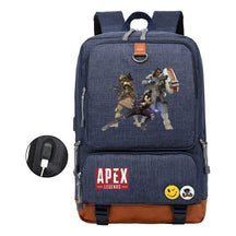 Apex Hero Print Usb Youth School Bag Leisure Travel Backpack