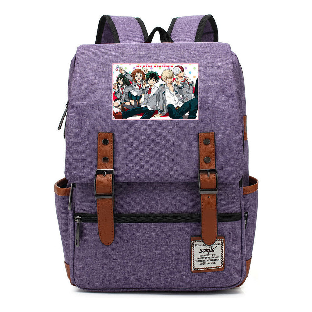 Printed Youth Backpack For Men And Women With Casual Belt Buckle Classic Backpack
