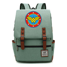 Anime Wonder Woman Printed Youth Student School Bag Men's And Women's Leisure Belt Buckle Backpack