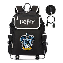 School Of Witchcraft And Wizardry Lion Print Usb Youth Student Backpack For Men And Women's Leisure Travel Backpack