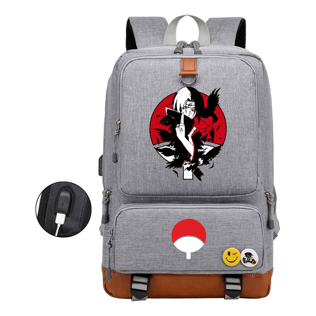 Printed Usb Youth Backpack For Men And Women's Leisure Travel Backpack