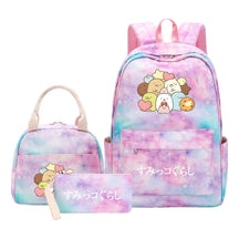 Game Corner Biology Youth Student Girls School Bag Lunch Bag Three Piece Set Backpack Set
