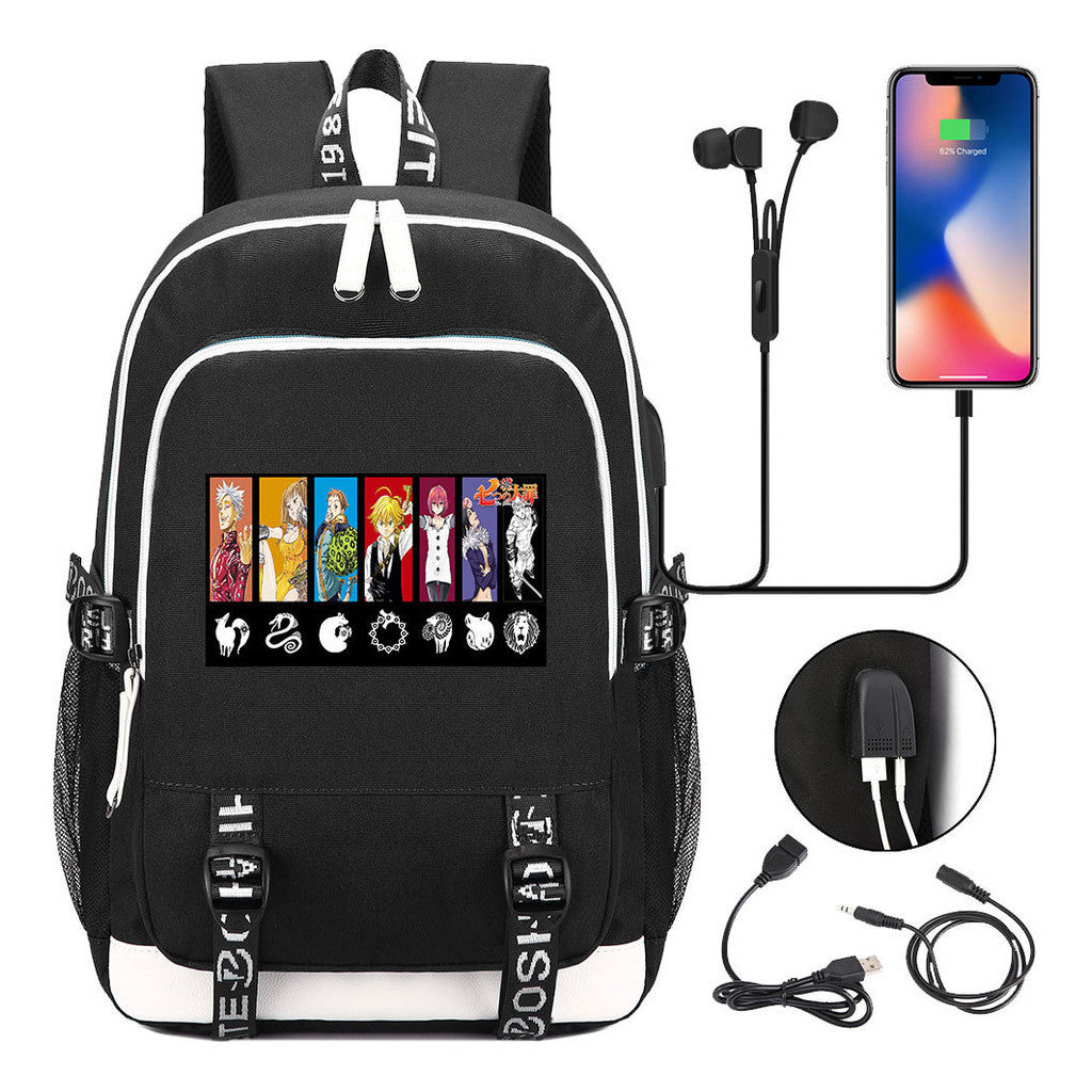Junior Student Backpack Usb Leisure Backpack For Boys And Girls