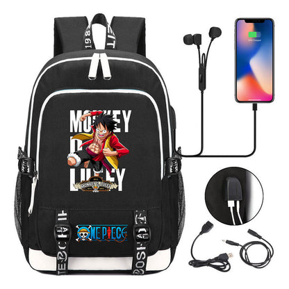 Anime Pirate Wang Lufei Youth Student School Bag Usb Men's And Women's Leisure Backpack