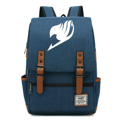 Printed Teenage Student Backpack For Men And Women With Casual Belt Buckle Classic Backpack
