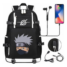 Naruto Print Usb Youth Student Backpack Casual High-capacity Travel Backpack