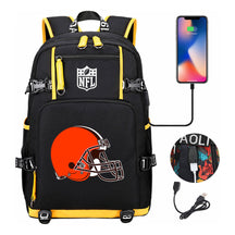 Rugby Team Printed Usb Youth Student Backpack, Leisure Travel Backpack