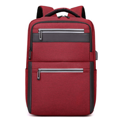 Usb Backpack, Large Capacity Computer Bag, Casual Student Backpack, Minimalist Travel Bag