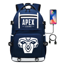 Apex Hero Print Usb Youth School Bag Backpack Leisure Travel Backpack