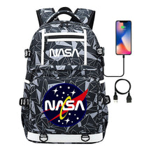 Fashionable Space Printed Usb Student Backpack Backpack Leisure Travel Backpack