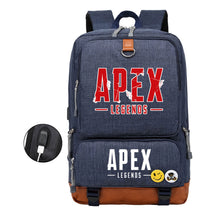 Apex Hero Print Usb Youth School Bag Leisure Travel Backpack