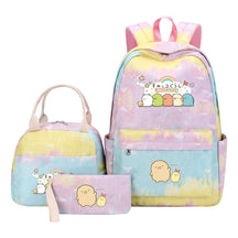 Corner Biology Student School Bag Lunch Bag Three Piece Set Backpack Set