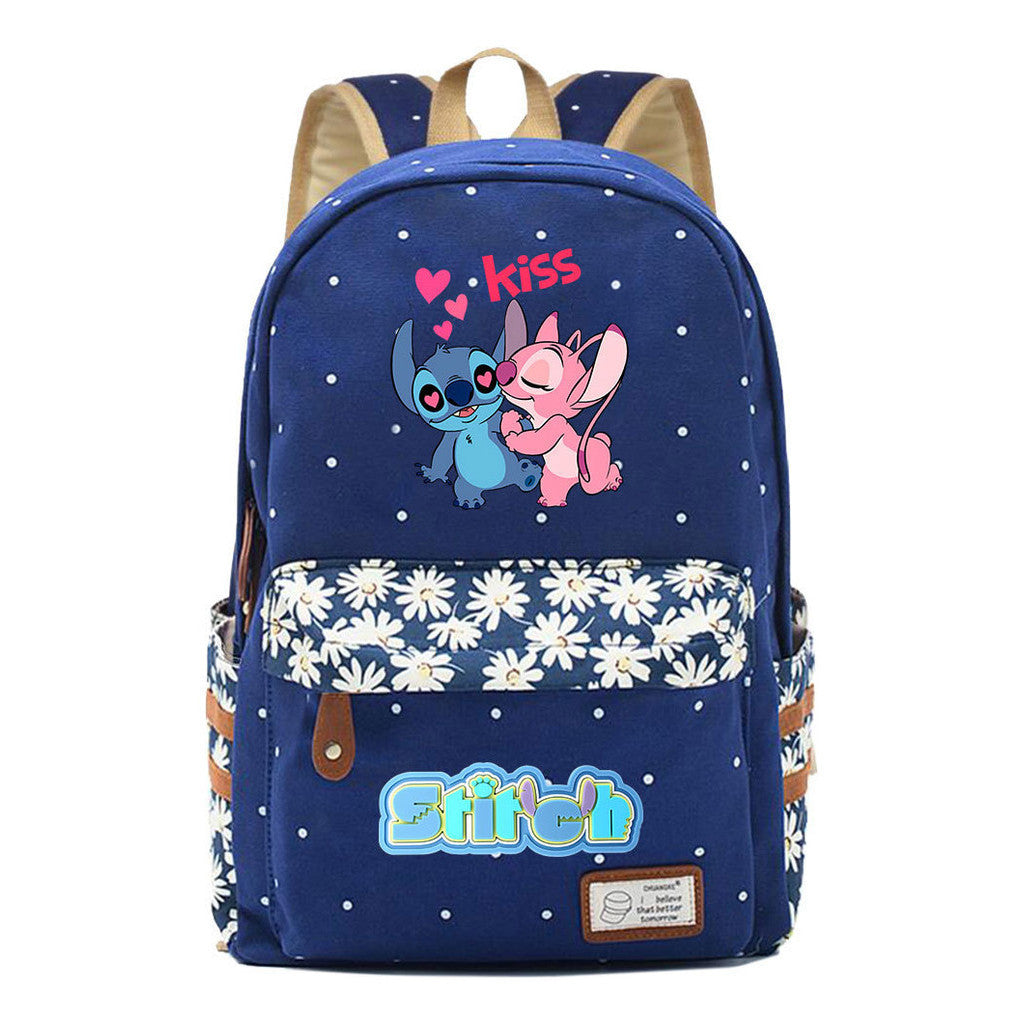 Japanese Anime Interstellar Baby Stitch Printed Youth Backpack Casual Backpack