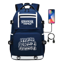 Strange Story Printed Usb Youth Student Backpack For Men And Women's Leisure Travel Backpack