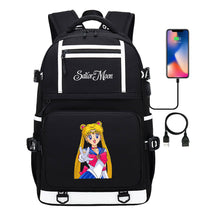 Anime Beauty Girl Warrior Usb Youth Student School Bag Men's And Women's Backpack Leisure Travel Backpack