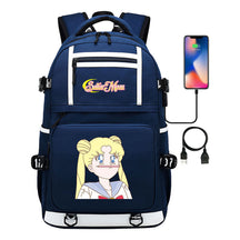 Anime Beauty Girl Warrior Usb Youth Student School Bag Men's And Women's Backpack Leisure Travel Backpack