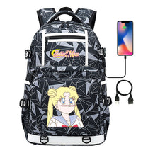 Anime Beauty Girl Warrior Usb Youth Student School Bag Men's And Women's Backpack Leisure Travel Backpack