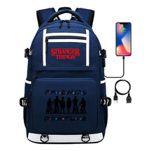 Strange Story Printed Usb Youth Student Backpack For Men And Women's Leisure Travel Backpack