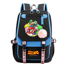 Printed Usb Youth Student Backpack For Men And Women With Casual Woven Strap Flap Backpack