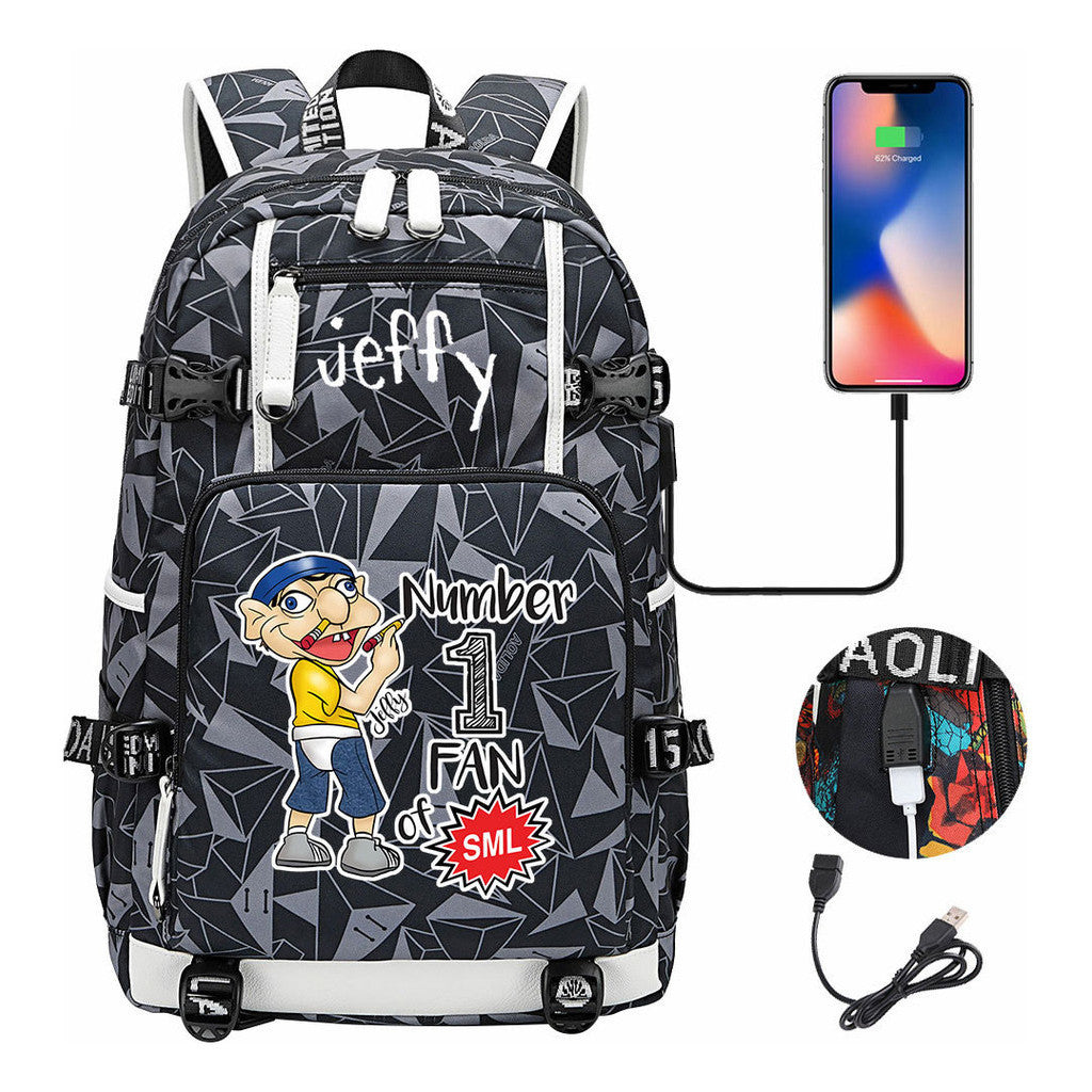 Printed Youth Student Backpack, Backpack, Leisure Travel Backpack