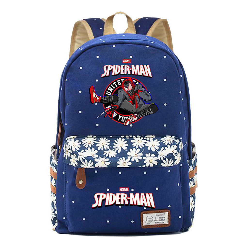 Superhero Printed Teenage Primary And Secondary School Backpacks For Men And Women's Leisure Travel Backpacks