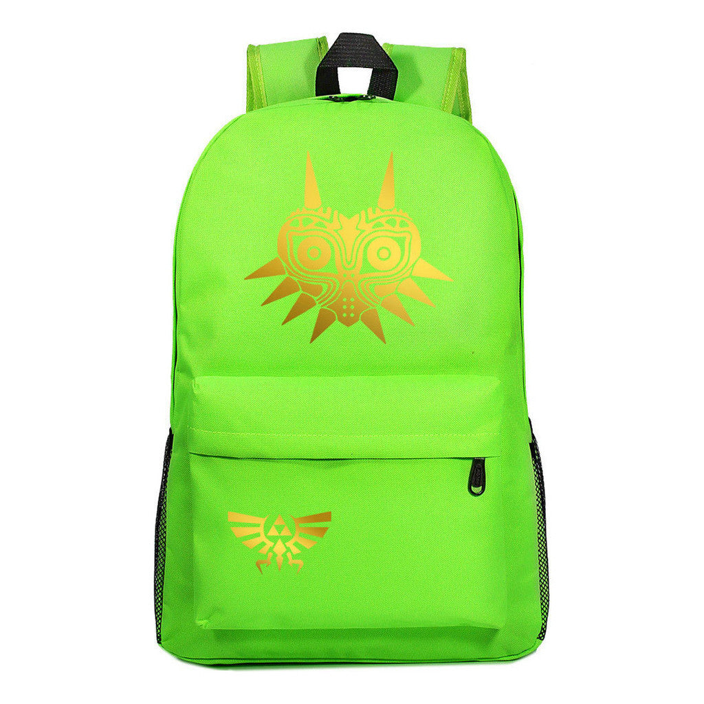 Golden Printed Student Backpack Casual Backpack