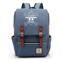 Anime One Piece King Luffy Printed Youth Student School Bag Men's And Women's Casual Belt Buckle Classic Backpack