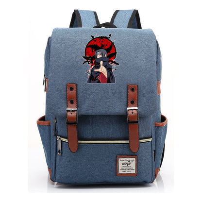 Naruto Printed Student Backpack For Men And Women, Casual Belt Buckle, Classic Backpack