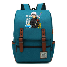 Anime Pirate King Luffy Printed Student School Bag Casual Belt Buckle Classic Backpack