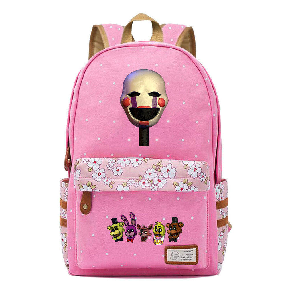 Toy Bear Game Fashion Printed Teenage Girls Student School Bag Men's And Women's Casual Canvas Backpack