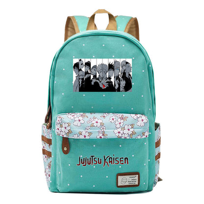 Cartoon Teenage Girl Student Backpack Casual Canvas Backpack