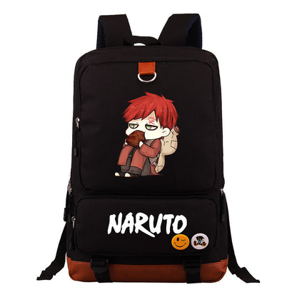 Cartoon Naruto Uchibo Youth Student School Bag Large Capacity Travel Bag Men's And Women's Backpack