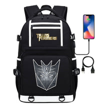Cartoon Anime Deformation Mecha Print Usb Student Backpack For Men And Women Backpack Leisure Travel Bag