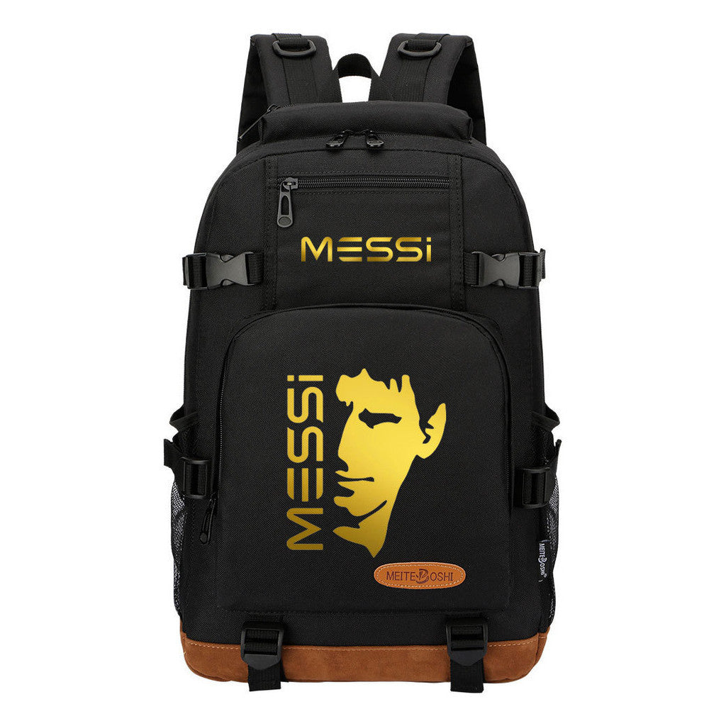 Hot Stamping Sports Football Star Printed Student Backpack For Men And Women's Backpacks