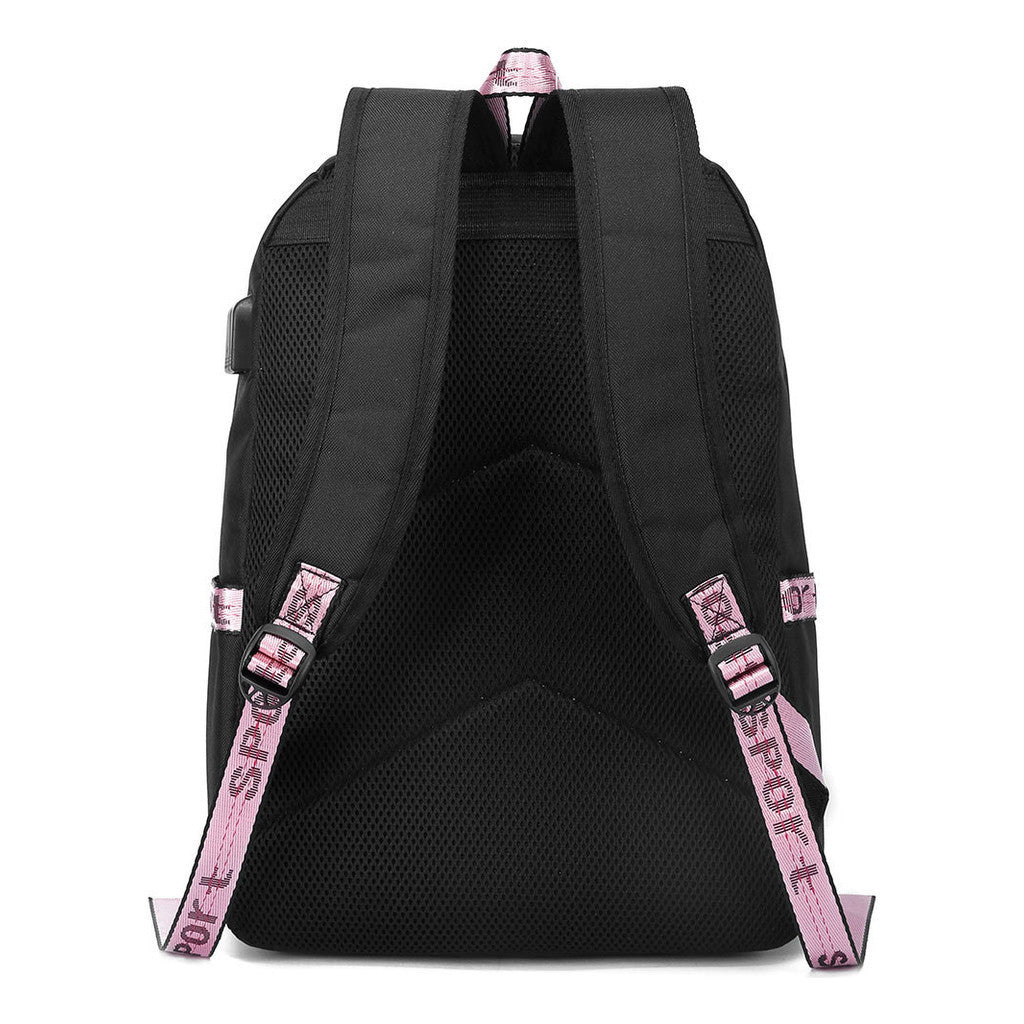 Steel Alchemist Printed Usb Youth Student Backpack For Men And Women's Leisure Travel Backpack