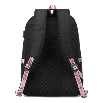 Steel Alchemist Printed Usb Youth Student Backpack For Men And Women's Leisure Travel Backpack