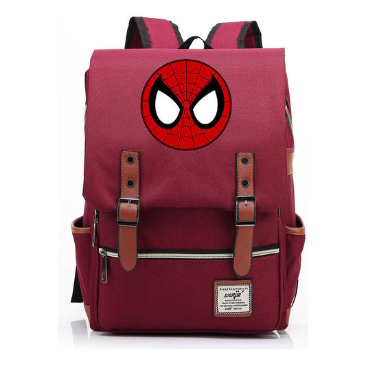 Superhero Printed Youth Student Backpack, Classic Backpack For Men And Women