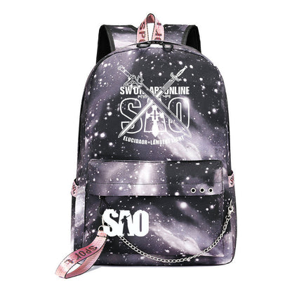 Sword God Domain Printed Usb Youth Student Backpack For Men And Women's Leisure Travel Backpack