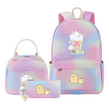 Game Corner Biology Youth Student Girls School Bag Lunch Bag Three Piece Set Backpack Set